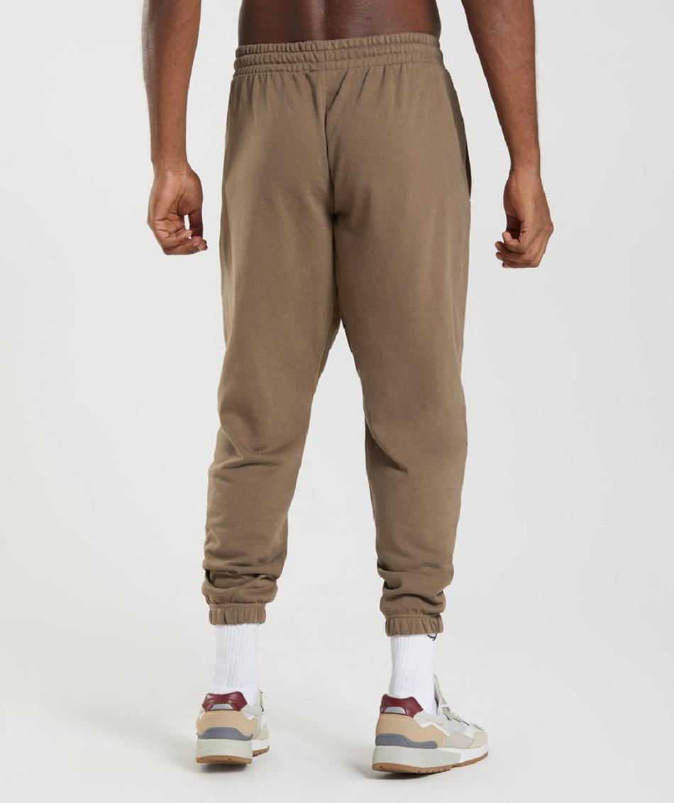 Pantalones Jogger Gymshark Essential Oversized Hombre Marrones | CO 3694HAP